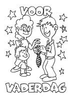 A coloring page of fathers day